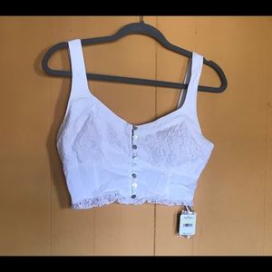 White Free People Crop Top